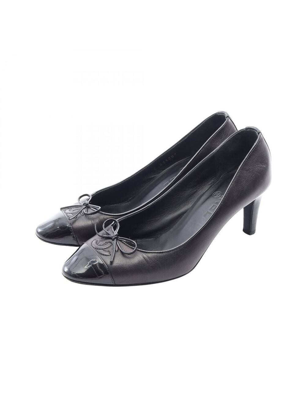 Chanel Coco Mark Pumps Shoes Leather #361550C36B